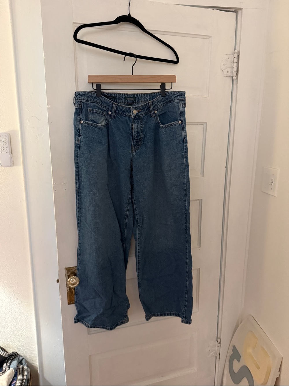 wild fable Mid-Blue Boyfriend Jeans — Relaxed Wide Leg